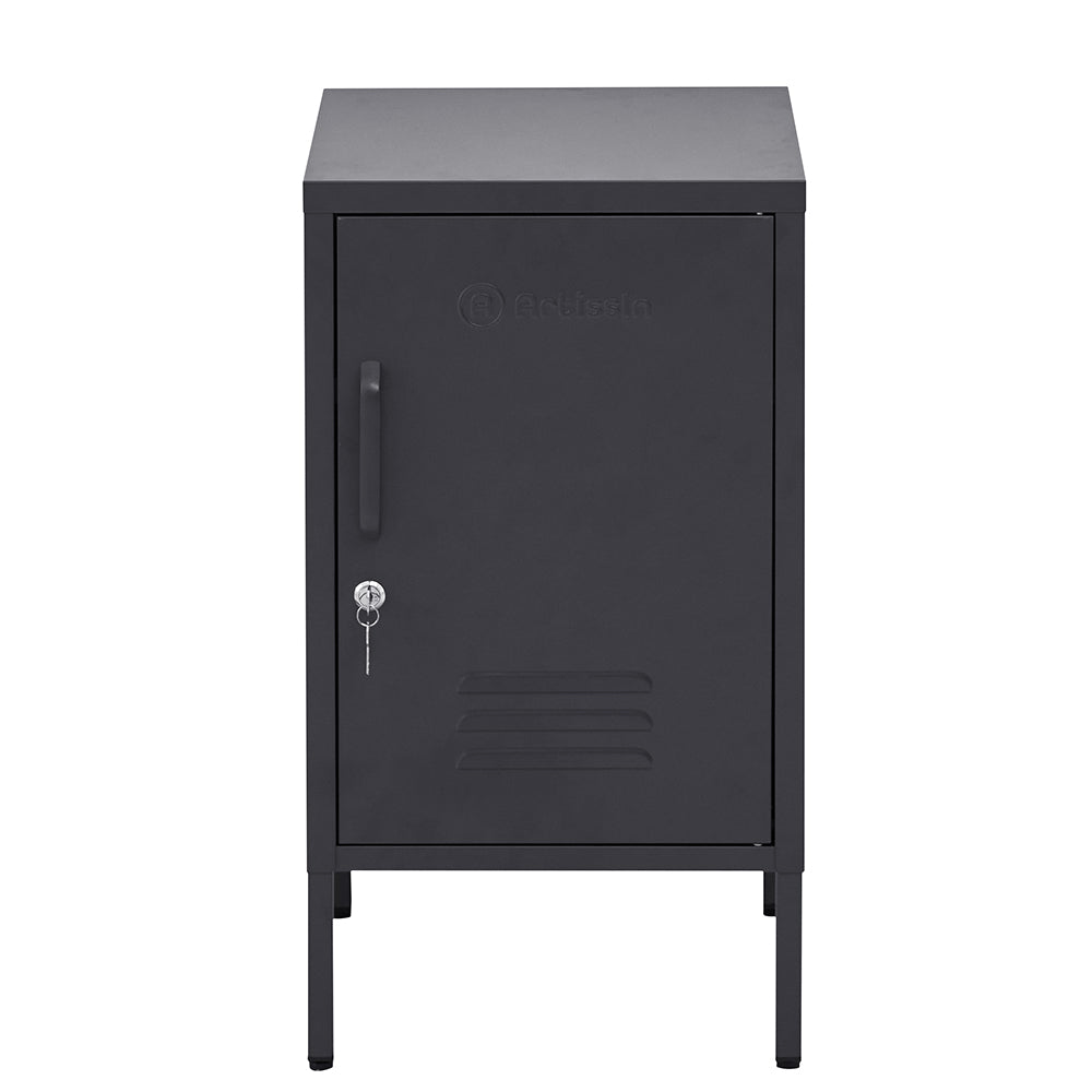 ArtissIn MINI Black Metal Bedside Cabinet – Lockable & Stylish | King of Knives e-store