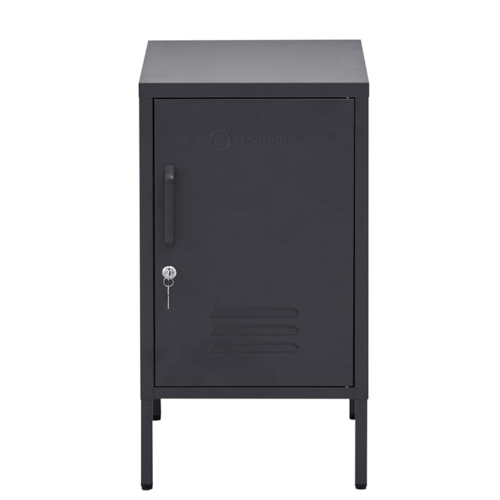 ArtissIn MINI Black Metal Bedside Cabinet – Lockable & Stylish | King of Knives e-store