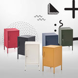ArtissIn MINI Black Metal Bedside Cabinet – Lockable & Stylish | King of Knives e-store