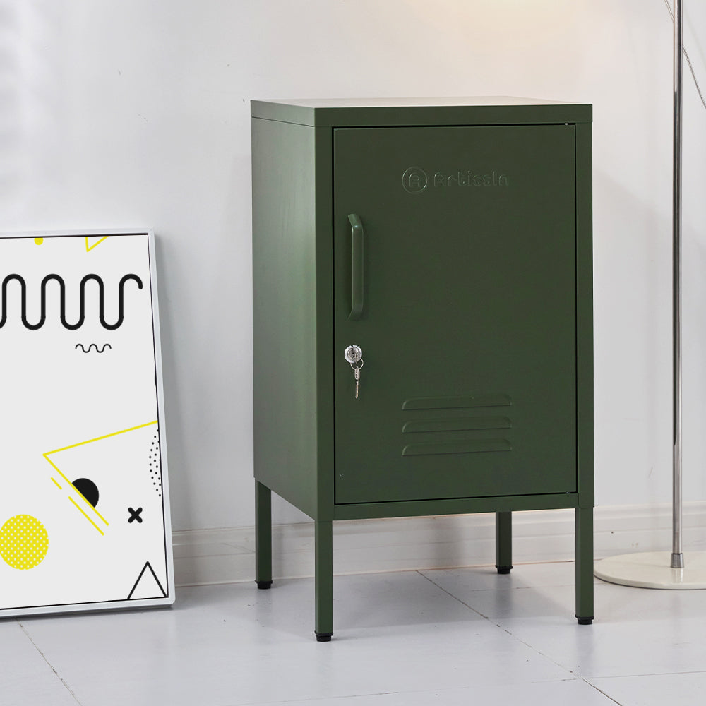 ArtissIn MINI Green Metal Bedside Cabinet – Stylish & Lockable | King of Knives e-store