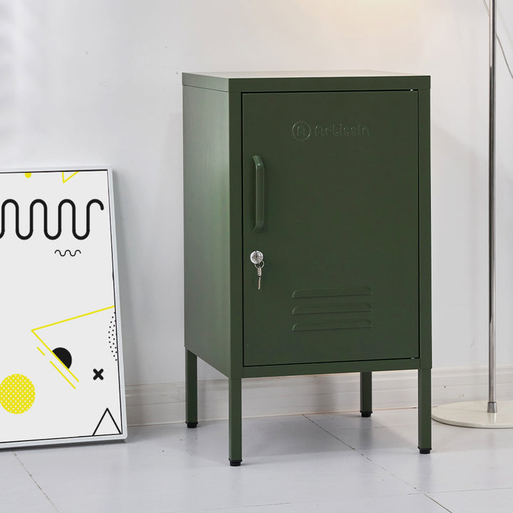ArtissIn MINI Green Metal Bedside Cabinet – Stylish & Lockable | King of Knives e-store