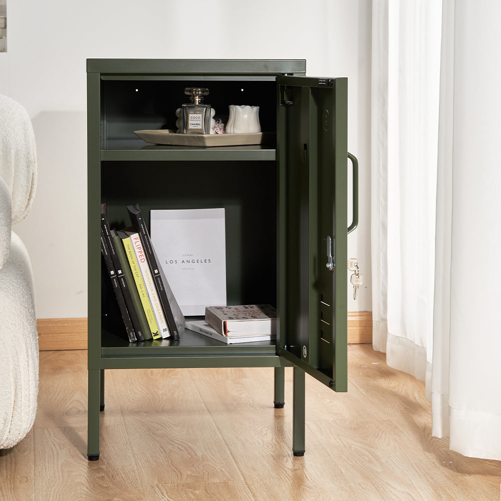 ArtissIn MINI Green Metal Bedside Cabinet – Stylish & Lockable | King of Knives e-store