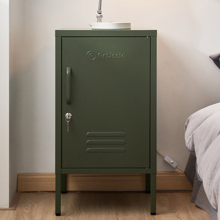 ArtissIn MINI Green Metal Bedside Cabinet – Stylish & Lockable | King of Knives e-store