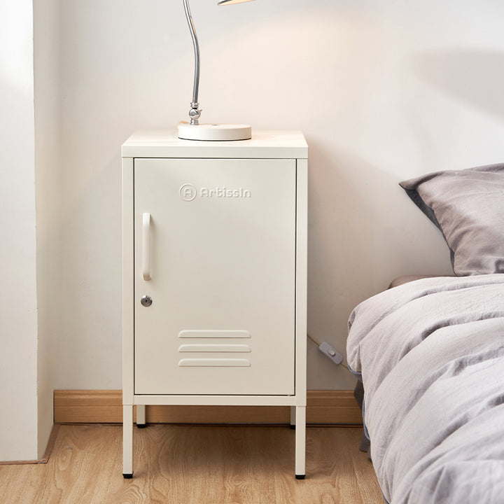 ArtissIn MINI White Bedside Metal Cabinet – Compact & Stylish Locker | King of Knives e-store