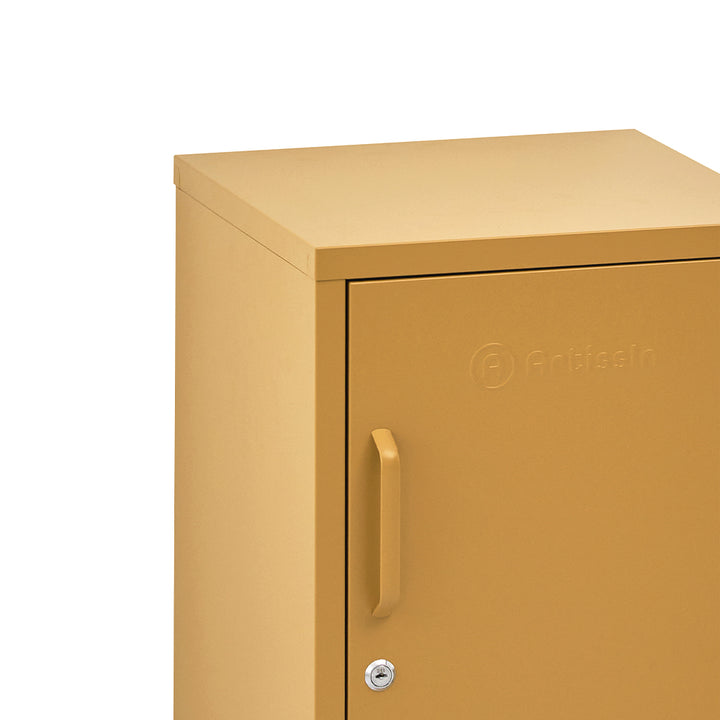ArtissIn MINI Yellow Metal Bedside Cabinet – Bright & Lockable | King of Knives e-store