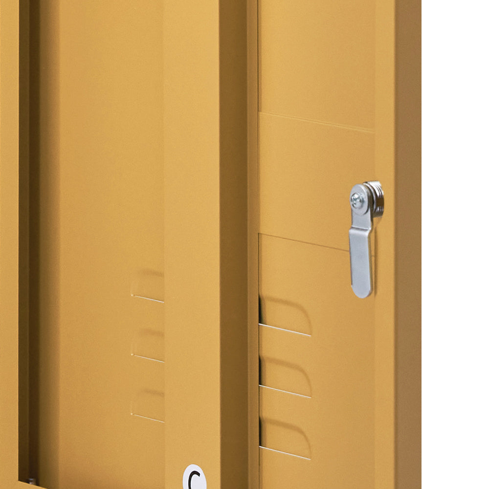 ArtissIn MINI Yellow Metal Bedside Cabinet – Bright & Lockable | King of Knives e-store