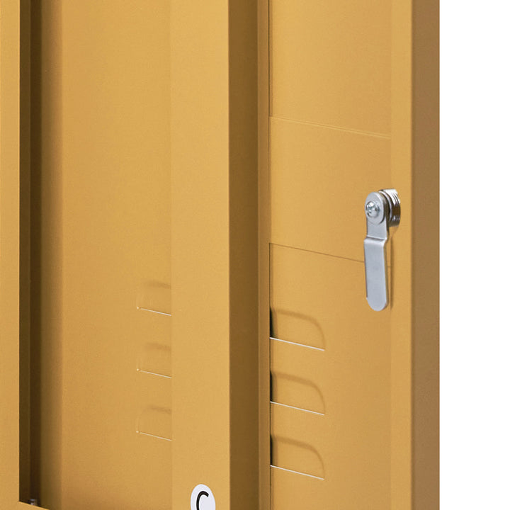 ArtissIn MINI Yellow Metal Bedside Cabinet – Bright & Lockable | King of Knives e-store