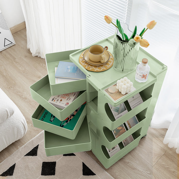 ArtissIn 5-Tier Boby Trolley Green – Stylish Fold-Out Storage Cart | King of Knives e-store