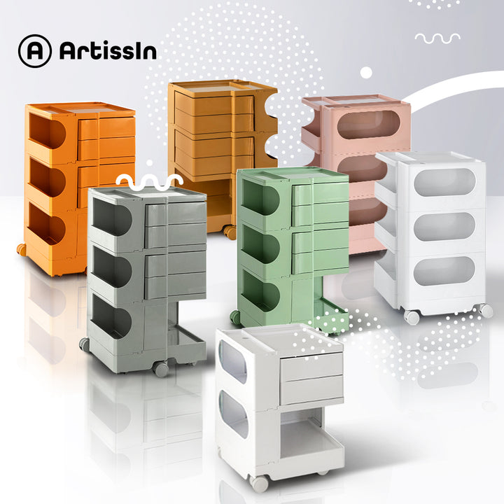 ArtissIn 5-Tier Boby Trolley Green – Stylish Fold-Out Storage Cart | King of Knives e-store