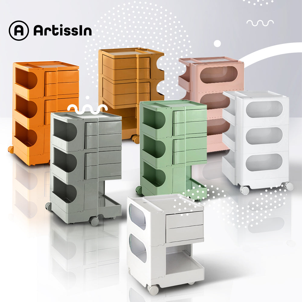 ArtissIn 5-Tier Boby Trolley Grey – Fold-Out Storage Organizer | King of Knives e-store