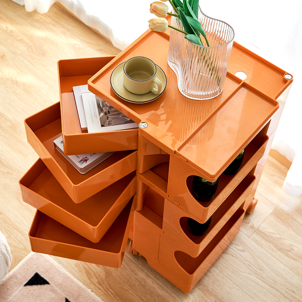 ArtissIn 5-Tier Replica Boby Trolley Orange – Stylish Storage Cart | King of Knives e-store
