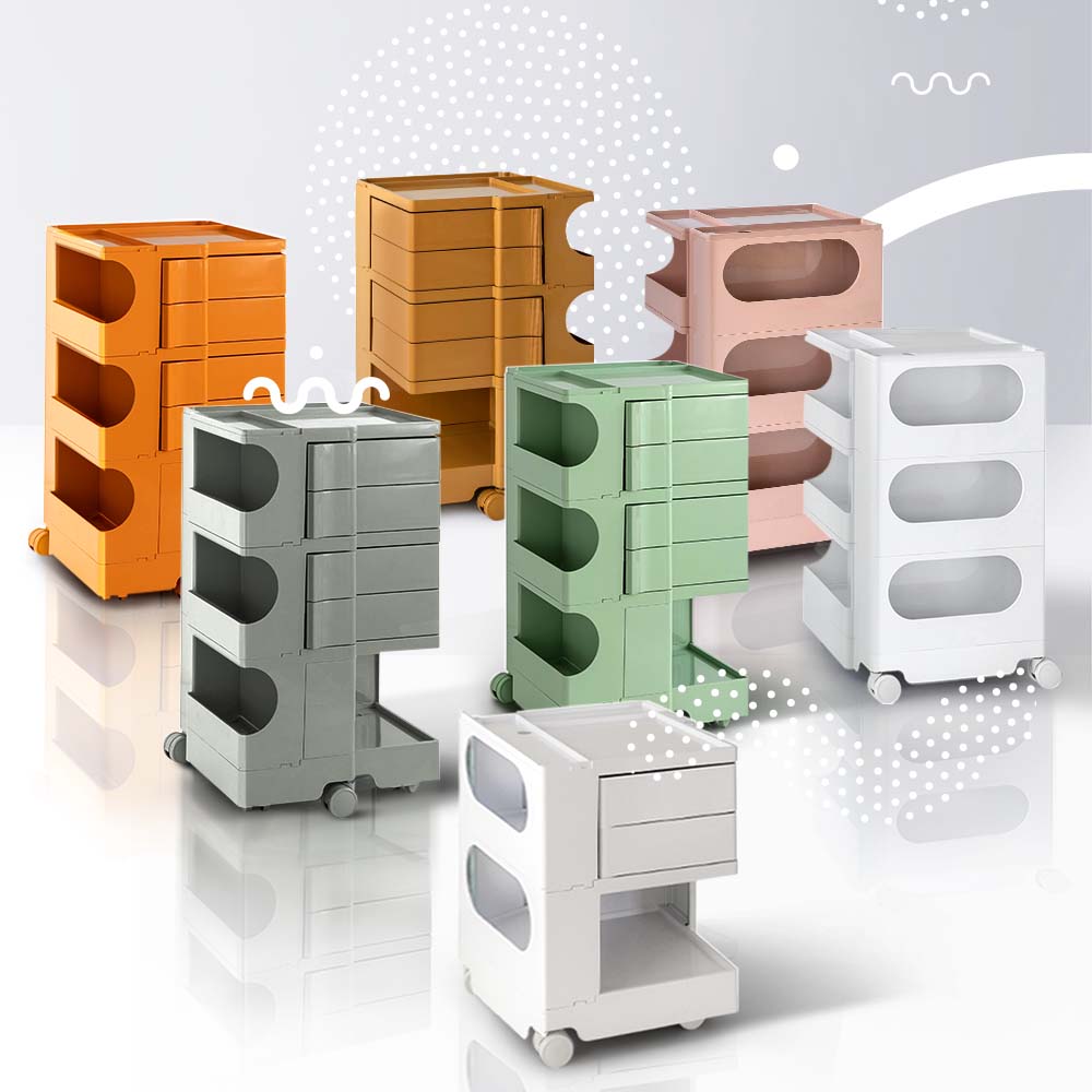 ArtissIn 5-Tier Replica Boby Trolley Orange – Stylish Storage Cart | King of Knives e-store