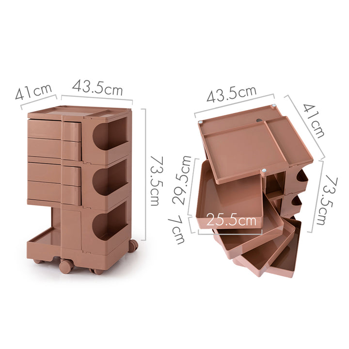 ArtissIn 5-Tier Boby Trolley Pink – Stylish Fold-Out Storage | King of Knives e-store