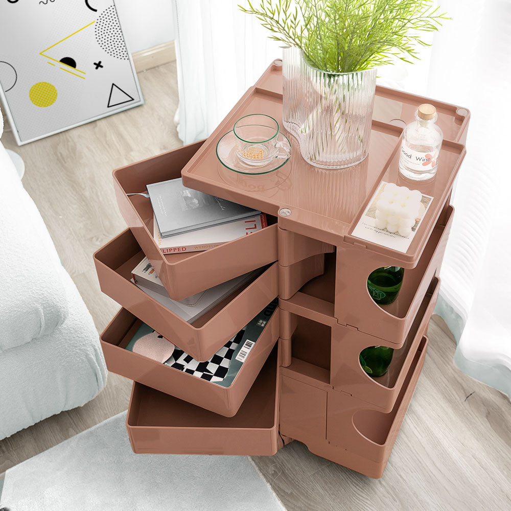 ArtissIn 5-Tier Boby Trolley Pink – Stylish Fold-Out Storage | King of Knives e-store