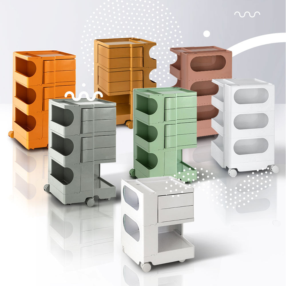 ArtissIn 5-Tier Boby Trolley Pink – Stylish Fold-Out Storage | King of Knives e-store