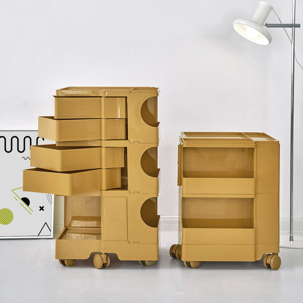 ArtissIn 5-Tier Replica Boby Trolley Yellow – Stylish Storage Cart | King of Knives e-store