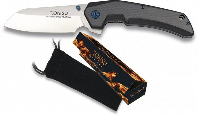 Tokisu folding, 10cm blade, G10 & carbon handle