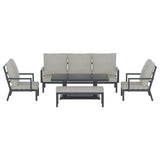 Gardeon 5PCS Outdoor Furniture Setting Table Chair Set Aluminium Sofa 7-Seater