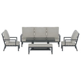 Gardeon 5PCS Outdoor Furniture Setting Table Chair Set Aluminium Sofa 7-Seater