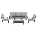 Gardeon 5PCS Outdoor Furniture Setting Table Chair Set Aluminium Sofa 7-Seater