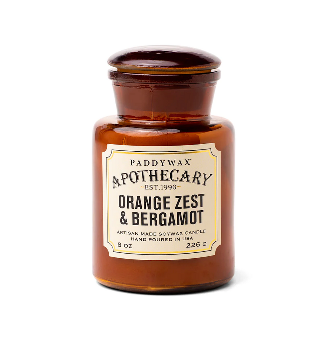 Paddywax Apothecary Glass Soywax Candle Orange Zest and Bergamont | Candles & Diffusers | King of Knives