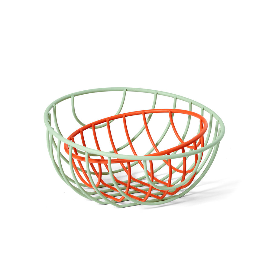 Areaware Outline Basket Set – Green & Red Minimalist Design