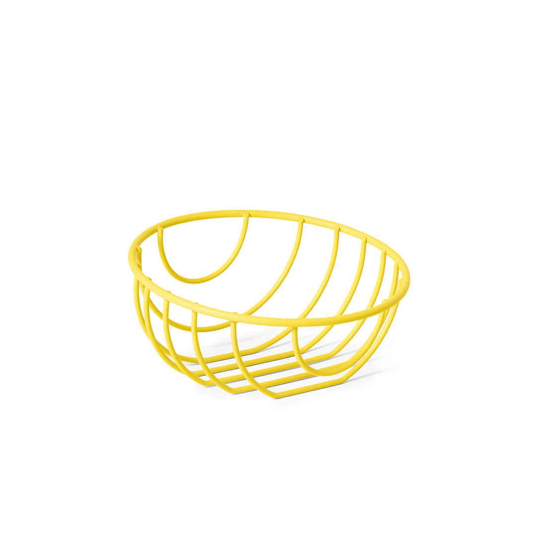 Areaware Small Yellow Outline Basket – Minimalist Fruit Storage