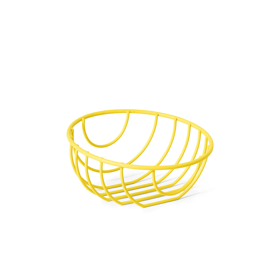 Areaware Small Yellow Outline Basket – Minimalist Fruit Storage