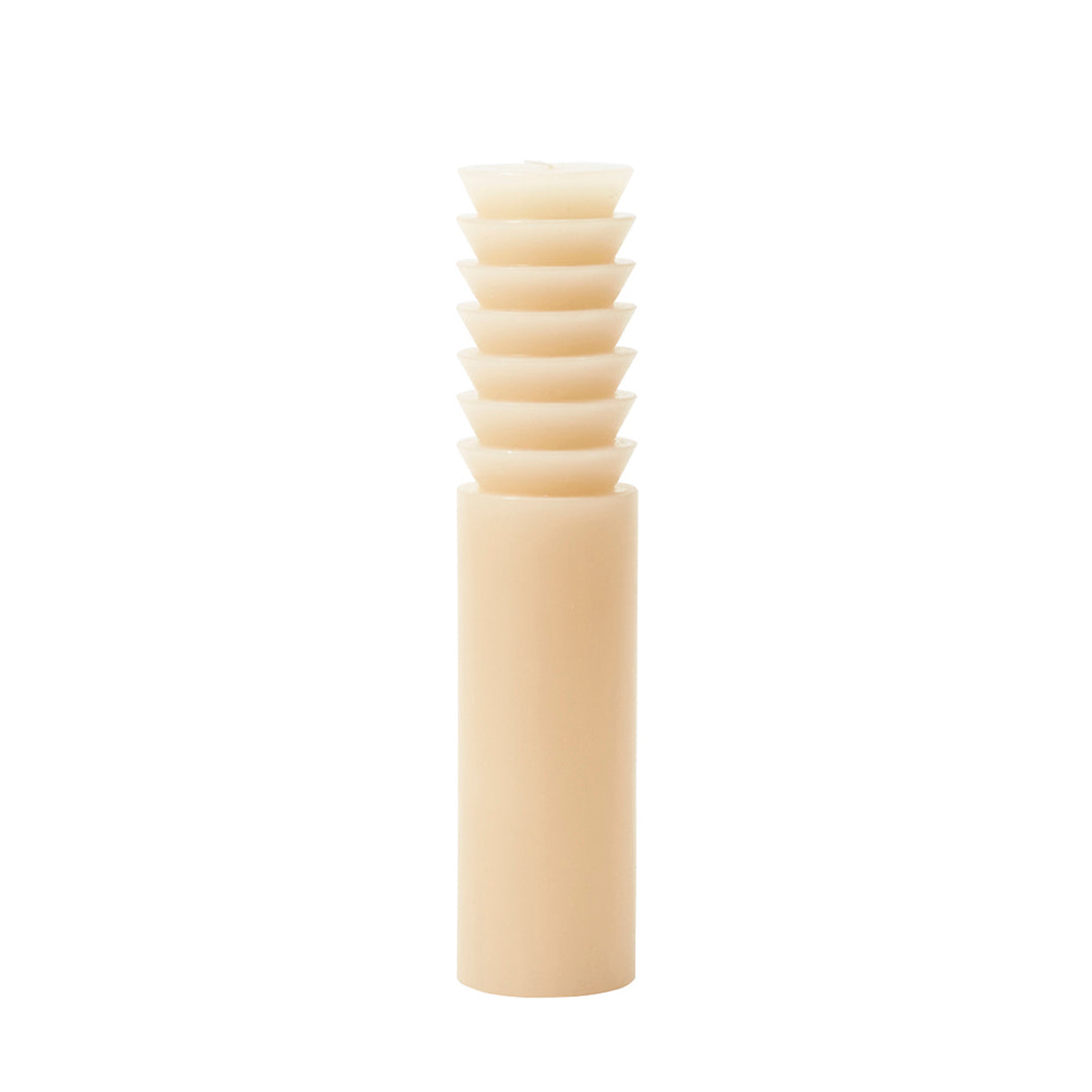 Areaware Totem Candle Large Sand – Ivory Sculptural Candle | King of Knives e-store