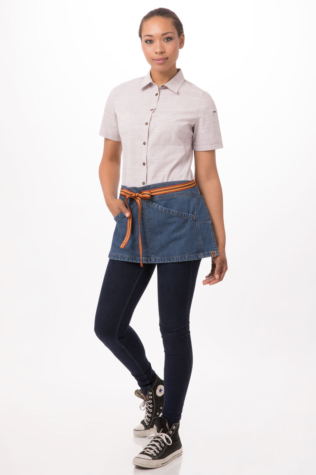 Chef Works Berkeley Waist Apron- Medium Blue