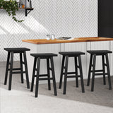 Artiss 4x Bar Stools Kitchen Chairs Wooden Black