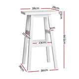 Artiss 2x Bar Stools Kitchen Chairs Wooden White