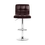 Artiss 4x Brown Leather Gas Lift Bar Stools with Armrests | King of Knives e-store