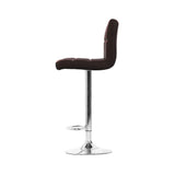 Artiss 4x Brown Leather Gas Lift Bar Stools with Armrests | King of Knives e-store