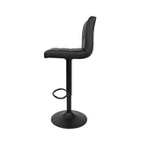 Artiss 2x Bar Stools Gas Lift Leather Stool Black