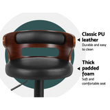 Artiss Grandeur Bar Stools Set of 2 – Faux Leather Gas Lift Black | King of Knives e-store