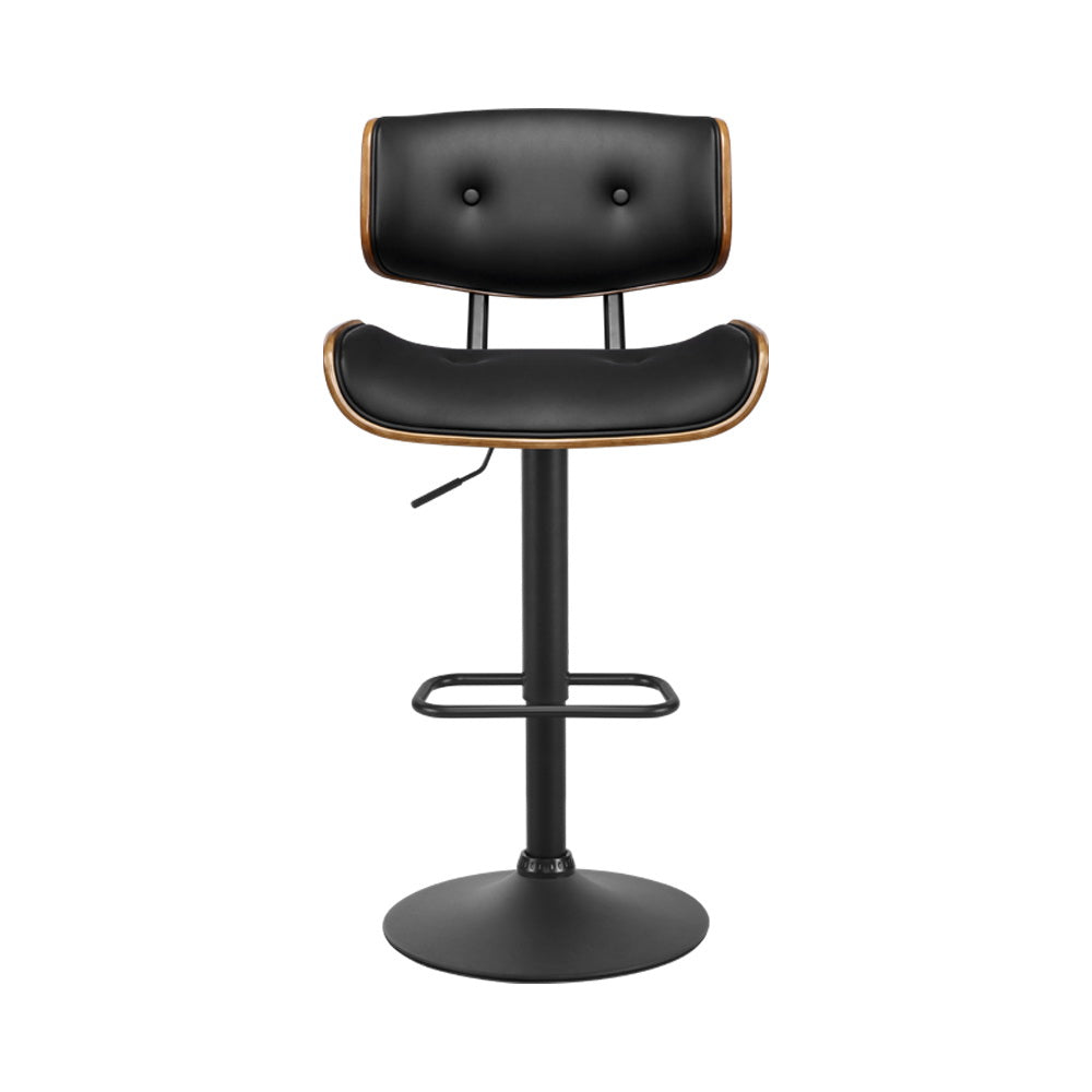 Artiss 4x Black Leather Bar Stools – Adjustable Gas Lift Seating | King of Knives e-store