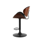 Artiss Joyce Bar Stool – Black PU Leather Gas Lift Swivel Seat | King of Knives e-store