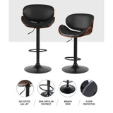 Artiss Joyce Bar Stool – Black PU Leather Gas Lift Swivel Seat | King of Knives e-store