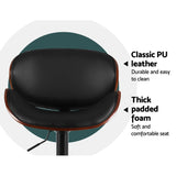 Artiss Joyce Bar Stool – Black PU Leather Gas Lift Swivel Seat | King of Knives e-store