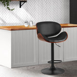 Artiss Joyce Bar Stool – Black PU Leather Gas Lift Swivel Seat | King of Knives e-store