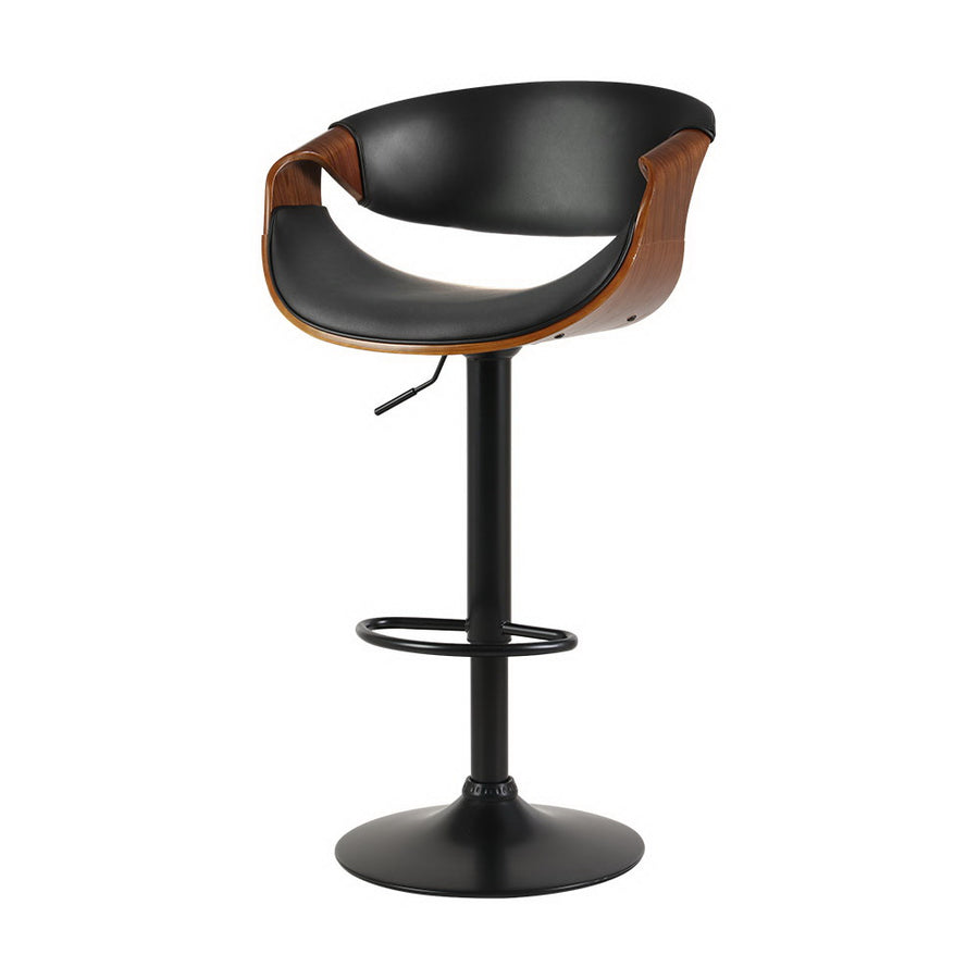 Artiss Ambrus Bar Stool – Black Leather Gas Lift with Armrest | King of Knives e-store