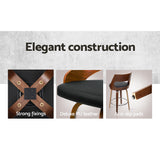 Artiss 4x Swivel Leather Bar Stools 76cm – Black PU Seat | King of Knives e-store