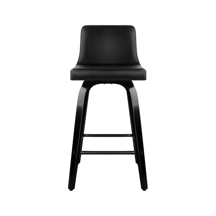 Artiss 4x Bar Stools Swivel Leather Padded Black