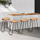 Artiss 4× 65cm Tractor Wooden Bar Stools – Industrial Style Seating | King of Knives e-store