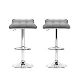 Artiss 2x Bar Stools Linen Padded Gas Lift