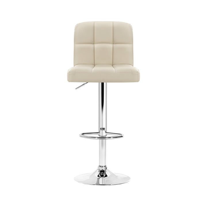 Artiss 4× Beige PU Leather Bar Stools with Gas Lift & Chrome Base | King of Knives e-store