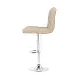 Artiss 4× Beige PU Leather Bar Stools with Gas Lift & Chrome Base | King of Knives e-store