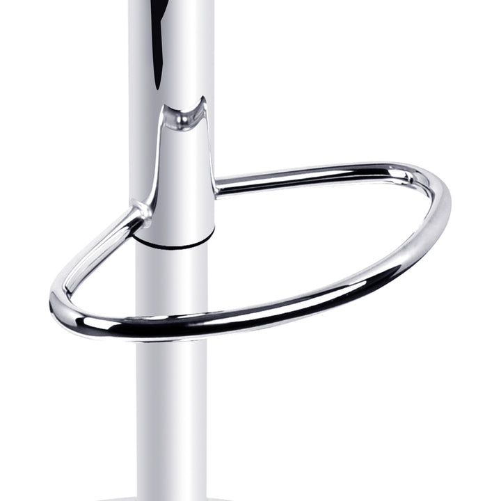 Artiss 2x Bar Stools Leather Gas Lift Grey