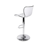 Artiss 2x Bar Stools Gas Lift Leather Seat White